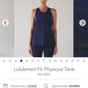 lululemon athletica Fit Physique Tank - Navy Blue